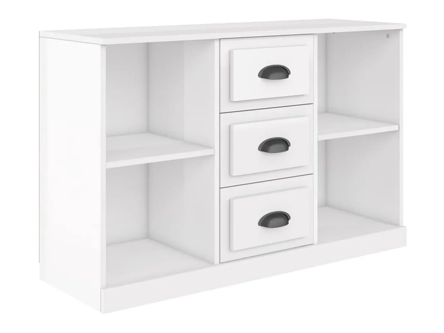 Aparador madera contrachapada blanco brillo 104,5x35,5x67,5 cm ES25720