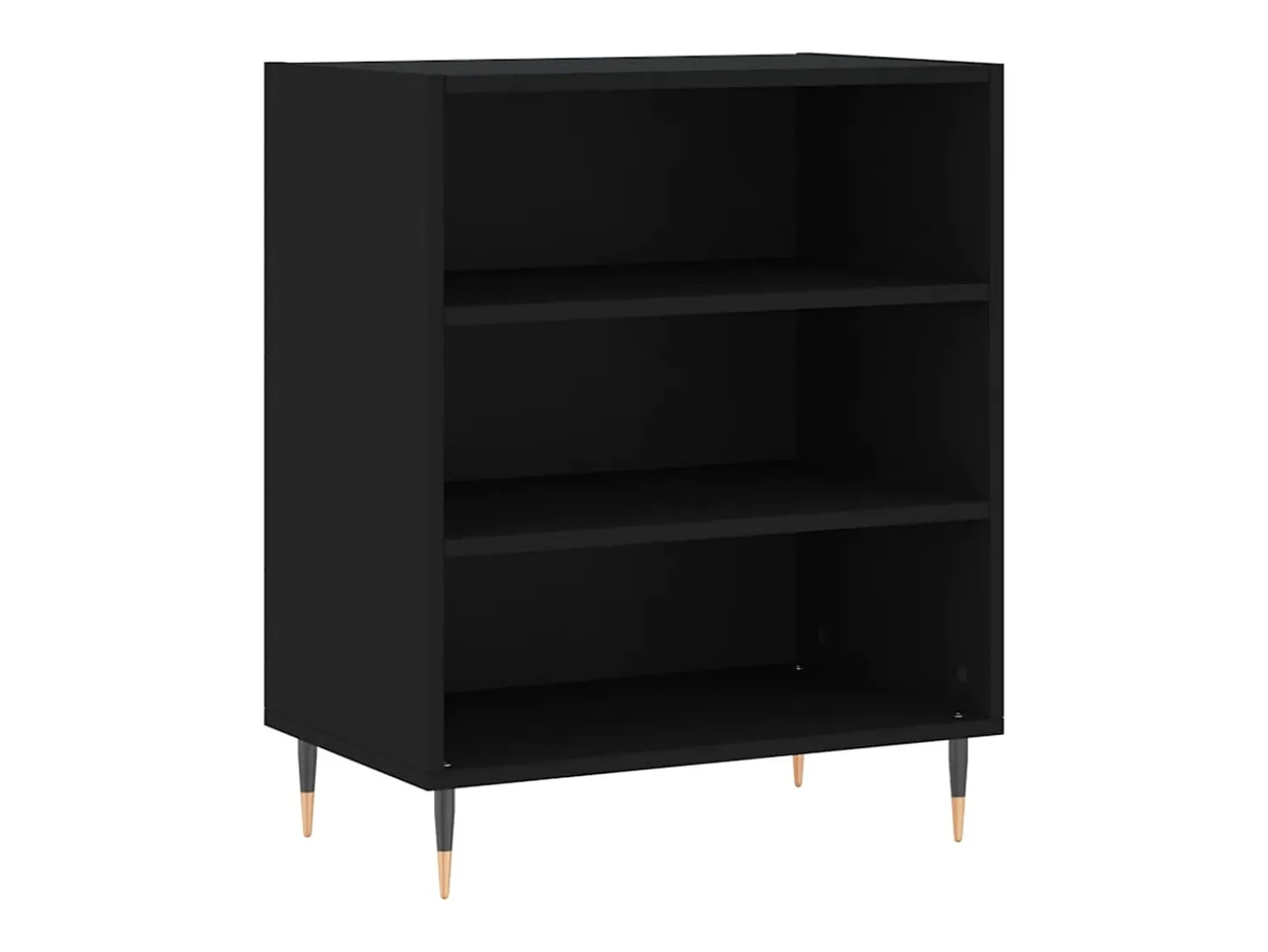 Aparador madera de ingeniería negro 57x35x70 cm