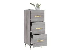 Aparador madera de ingeniería gris Sonoma 34,5x34x90 cm ES37341