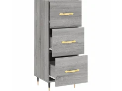Aparador madera de ingeniería gris Sonoma 34,5x34x90 cm ES37341