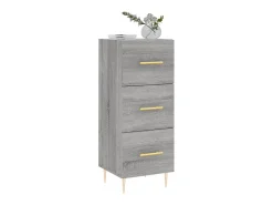 Aparador madera de ingeniería gris Sonoma 34,5x34x90 cm ES16456