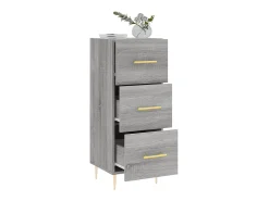 Aparador madera de ingeniería gris Sonoma 34,5x34x90 cm ES16456