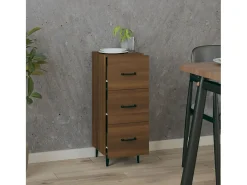 Aparador madera de ingeniería marrón roble 34,5x34x90 cm ES13325