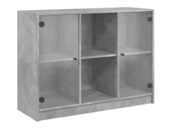 Aparador madera de ingeniería gris hormigón 102x37x75,5 cm ES773353