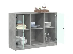 Aparador madera de ingeniería gris hormigón 102x37x75,5 cm ES773353