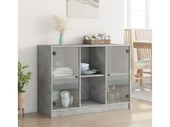 Aparador madera de ingeniería gris hormigón 102x37x75,5 cm ES773353