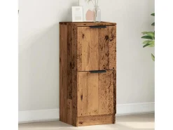 Aparador madera de ingeniería madera envejecida 30x30x70 cm
