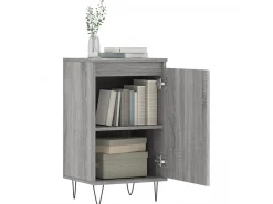 Aparador madera de ingeniería gris Sonoma 40x35x70 cm ES66030