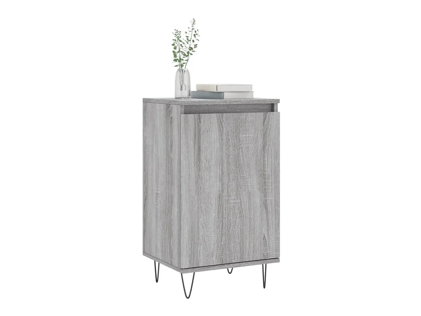 Aparador madera de ingeniería gris Sonoma 40x35x70 cm ES66030