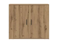 Aparador madera de ingeniería roble artesanal 80x33x70 cm
