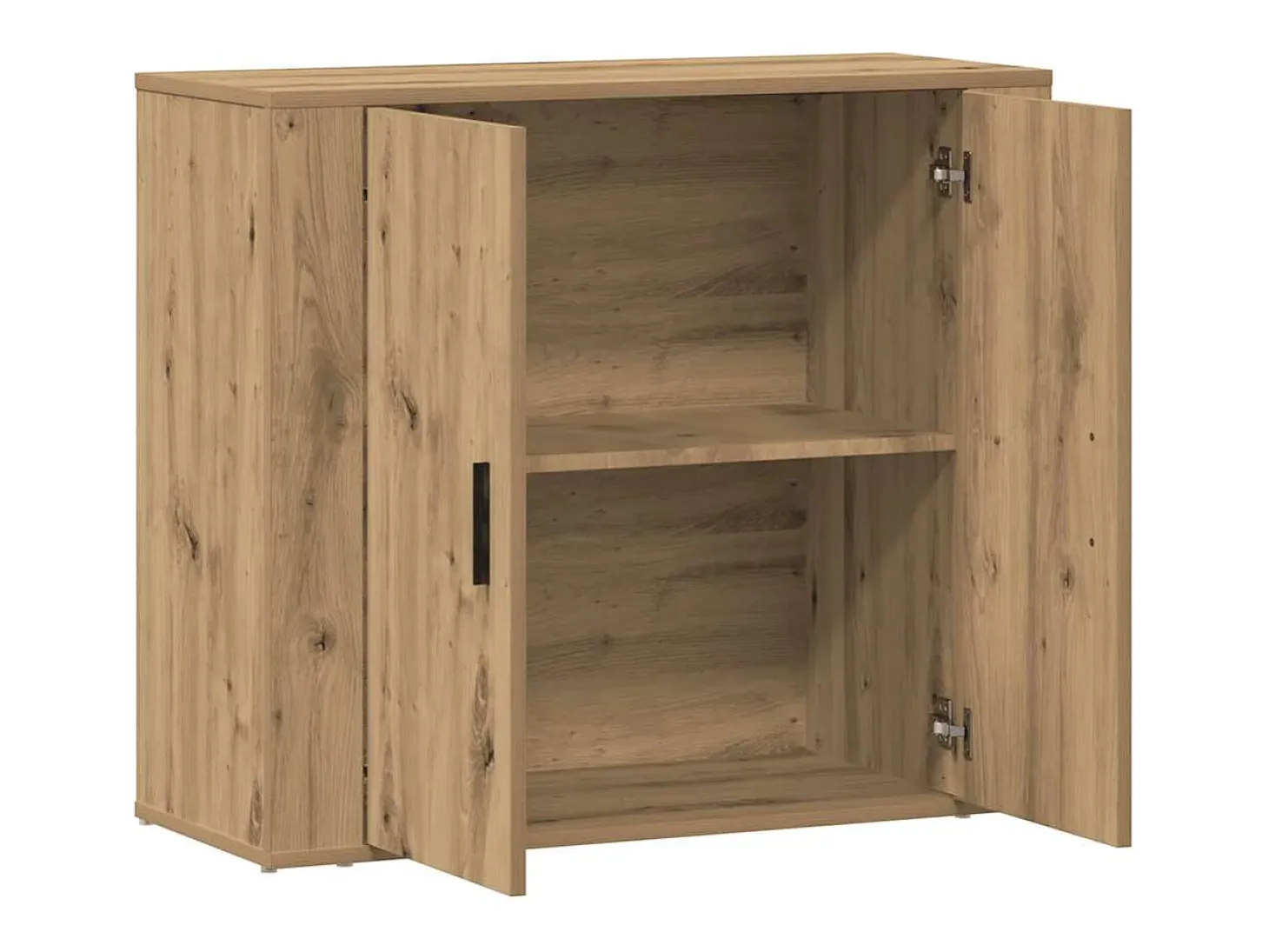 Aparador madera de ingeniería roble artesanal 80x33x70 cm
