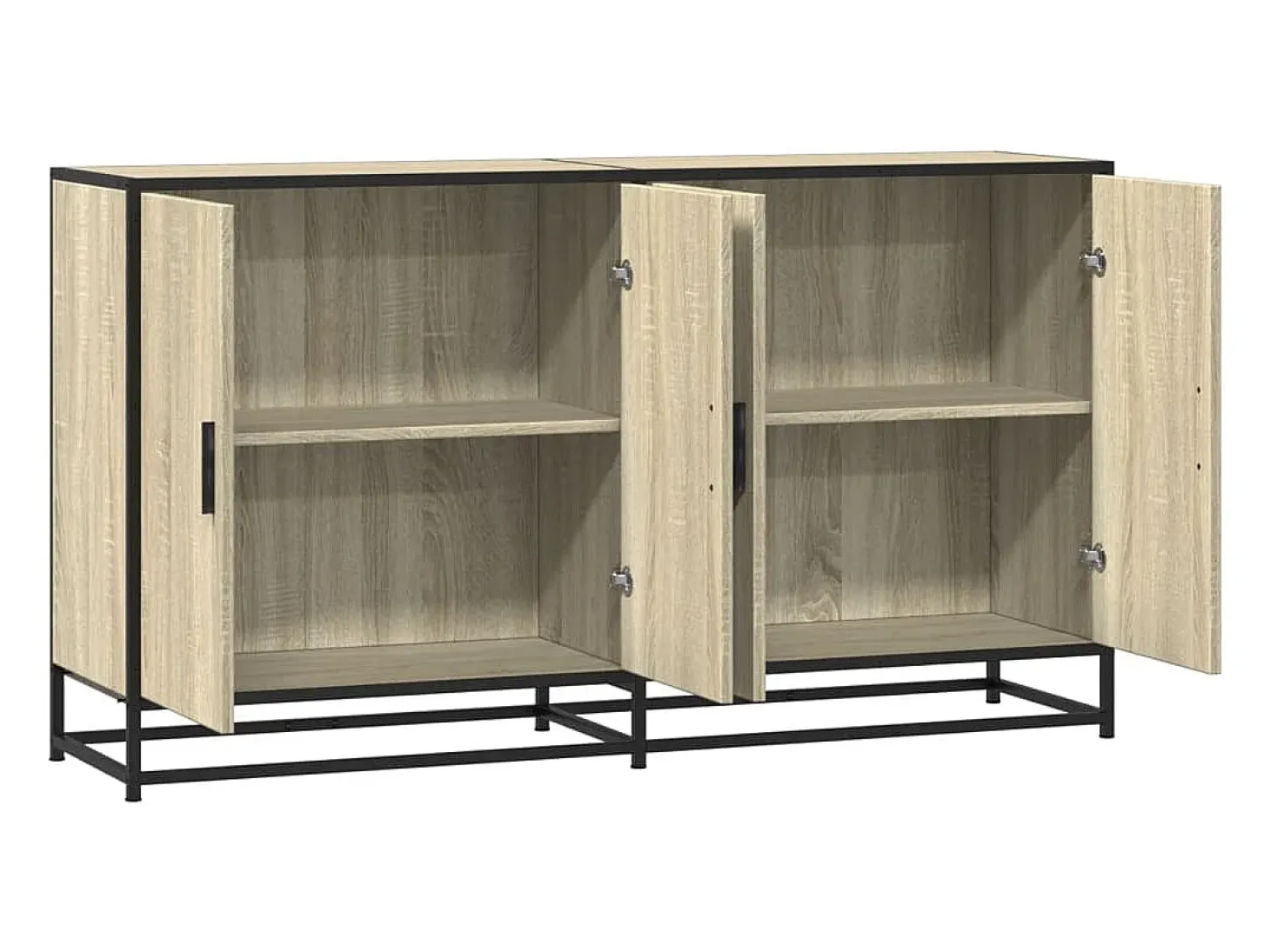 Aparador madera de ingeniería roble Sonoma 134x35x76 cm