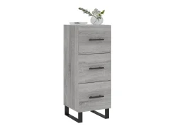 Aparador madera de ingeniería gris Sonoma 34,5x34x90 cm ES75805
