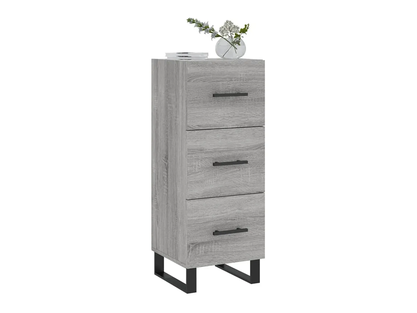 Aparador madera de ingeniería gris Sonoma 34,5x34x90 cm ES75805