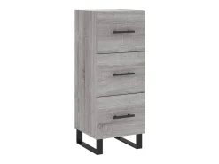 Aparador madera de ingeniería gris Sonoma 34,5x34x90 cm ES75805