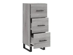 Aparador madera de ingeniería gris Sonoma 34,5x34x90 cm ES75805