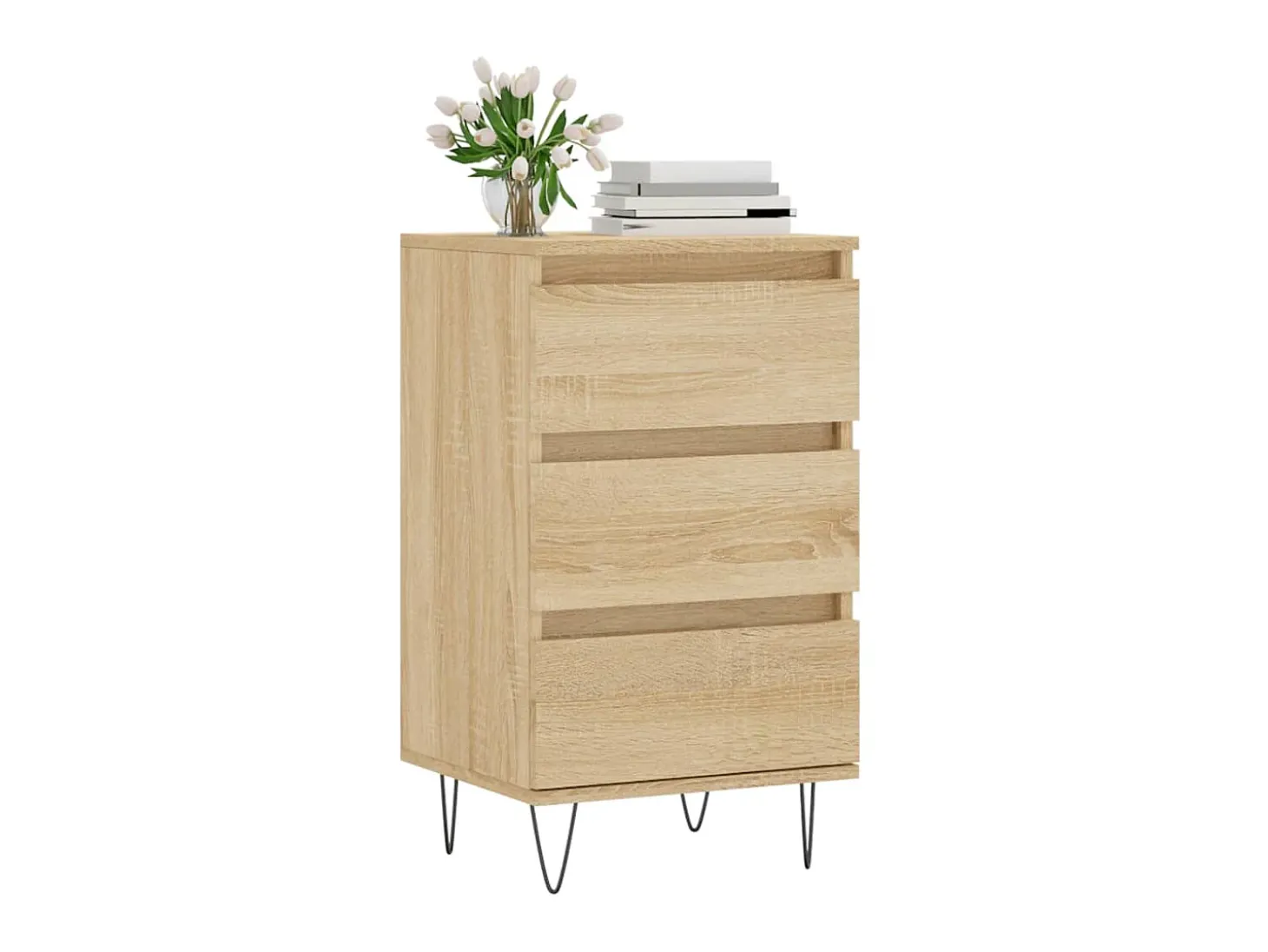 Aparador madera de ingeniería roble Sonoma 40x35x70 cm ES88279