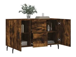 Aparador madera de ingeniería roble ahumado 100x36x60 cm ES66204