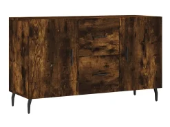 Aparador madera de ingeniería roble ahumado 100x36x60 cm ES66204