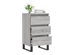 Aparador madera de ingeniería gris Sonoma 40x35x70 cm