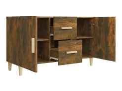 Aparador madera de ingeniería roble ahumado 100x36x60 cm ES34804