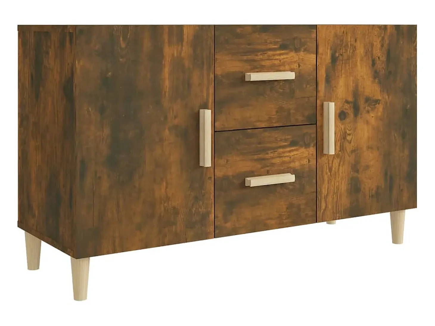 Aparador madera de ingeniería roble ahumado 100x36x60 cm ES34804