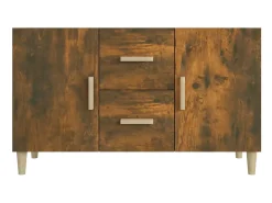 Aparador madera de ingeniería roble ahumado 100x36x60 cm ES34804