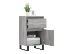 Aparador madera de ingeniería gris Sonoma 40x35x70 cm ES59785