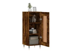 Aparador madera de ingeniería roble ahumado 34,5x34x90 cm