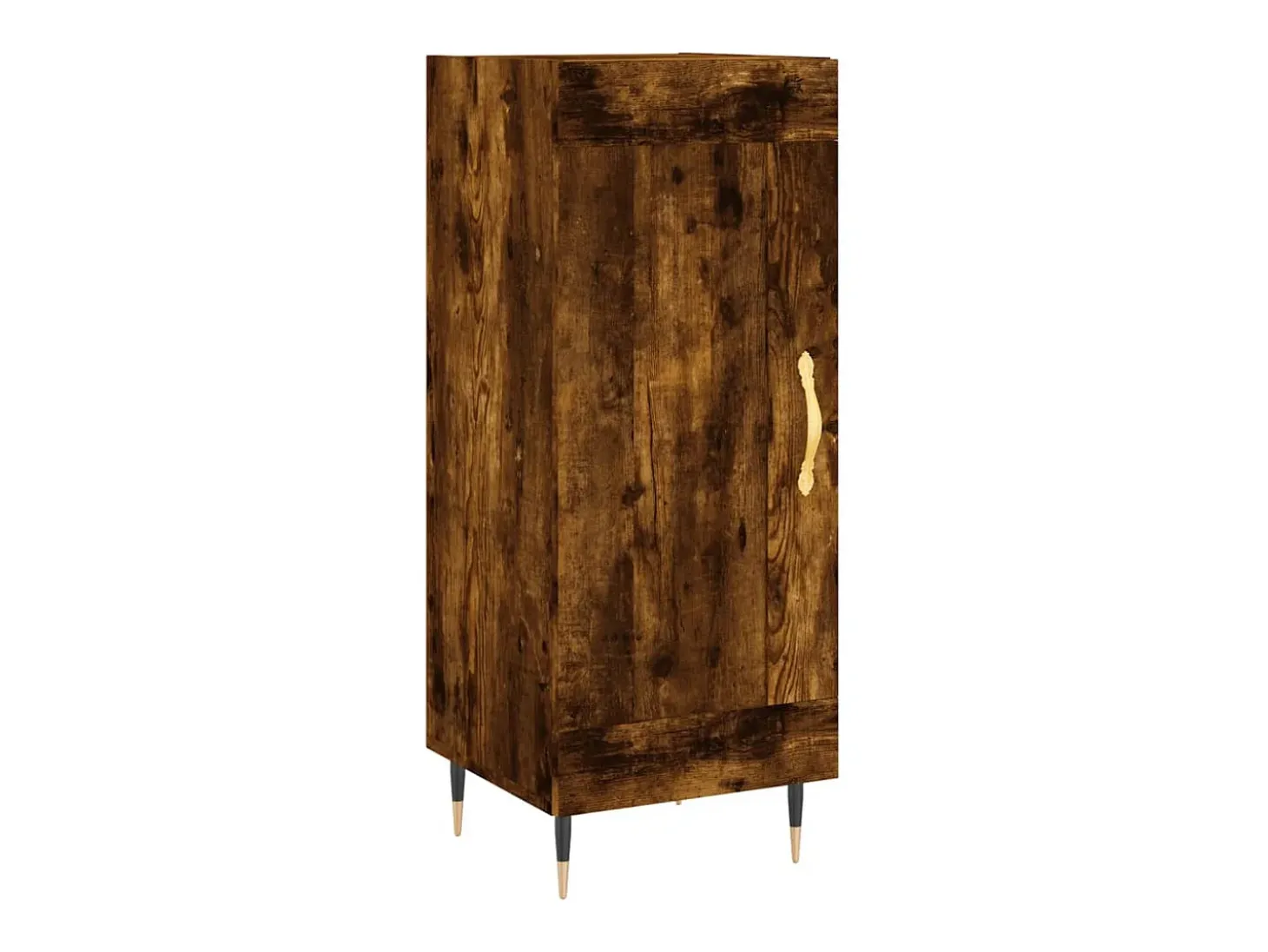 Aparador madera de ingeniería roble ahumado 34,5x34x90 cm