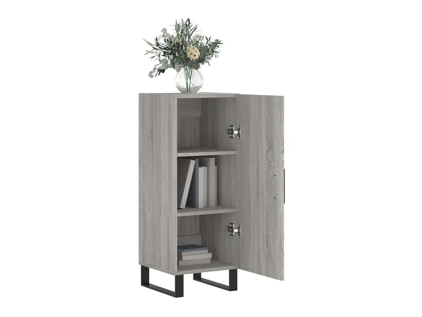 Aparador madera de ingeniería gris Sonoma 34,5x34x90 cm ES26574