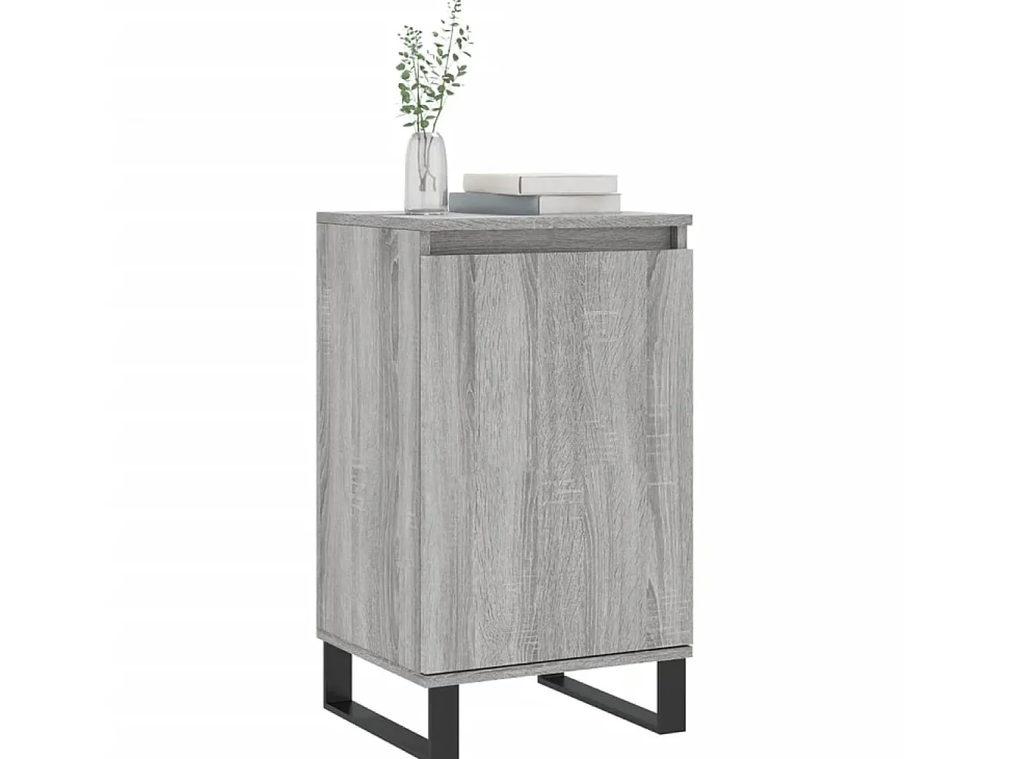 Aparador madera de ingeniería gris Sonoma 40x35x70 cm ES64210