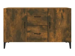 Aparador madera de ingeniería roble ahumado 100x36x60 cm ES56072