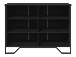 Aparador madera de ingeniería negro 101x35,5x74,5 cm