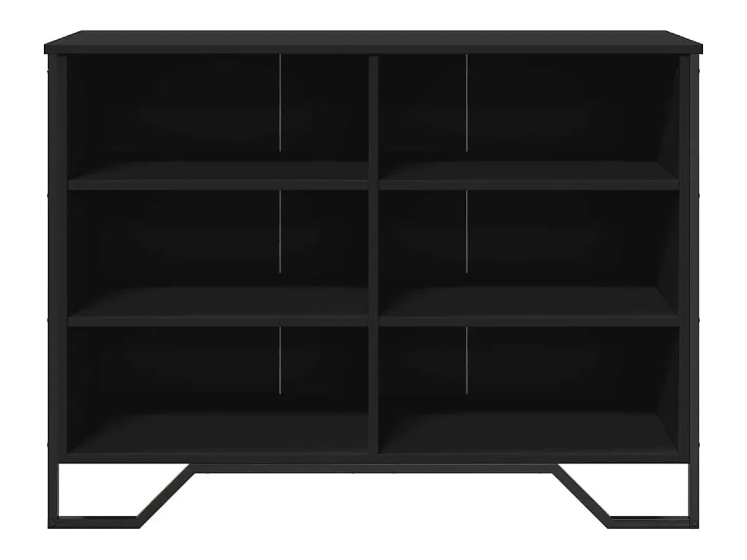 Aparador madera de ingeniería negro 101x35,5x74,5 cm