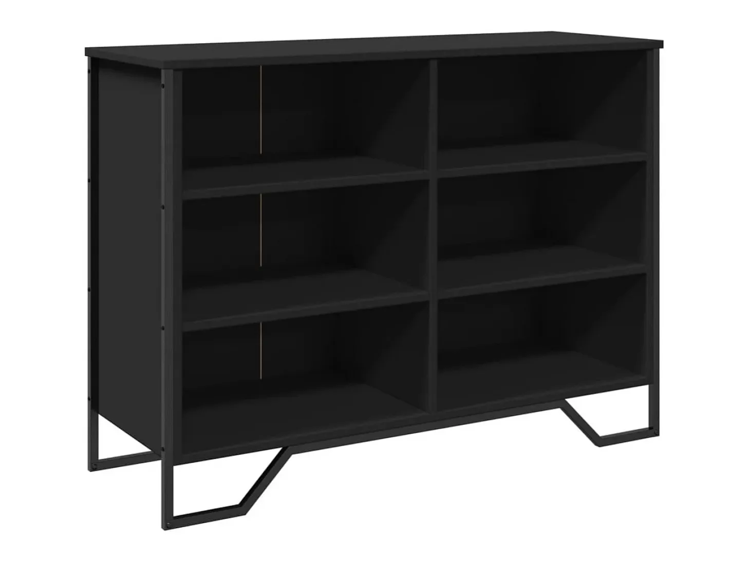 Aparador madera de ingeniería negro 101x35,5x74,5 cm