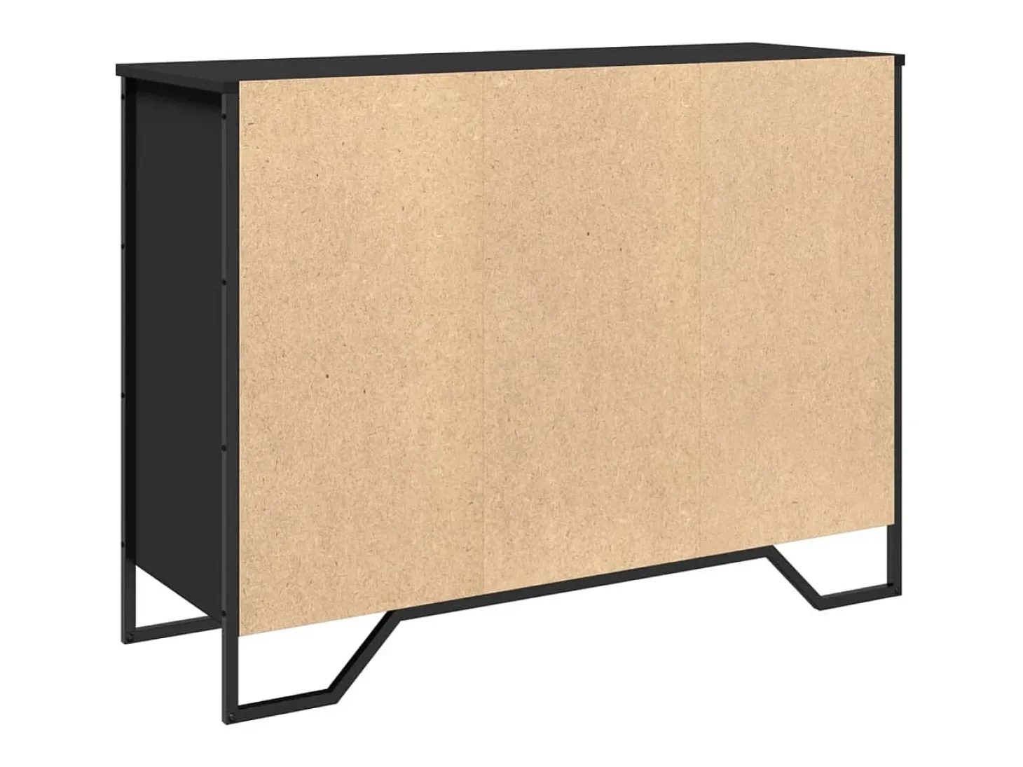 Aparador madera de ingeniería negro 101x35,5x74,5 cm