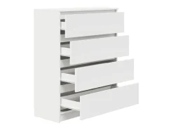 Aparador madera de ingeniería blanco 80x35x99 cm