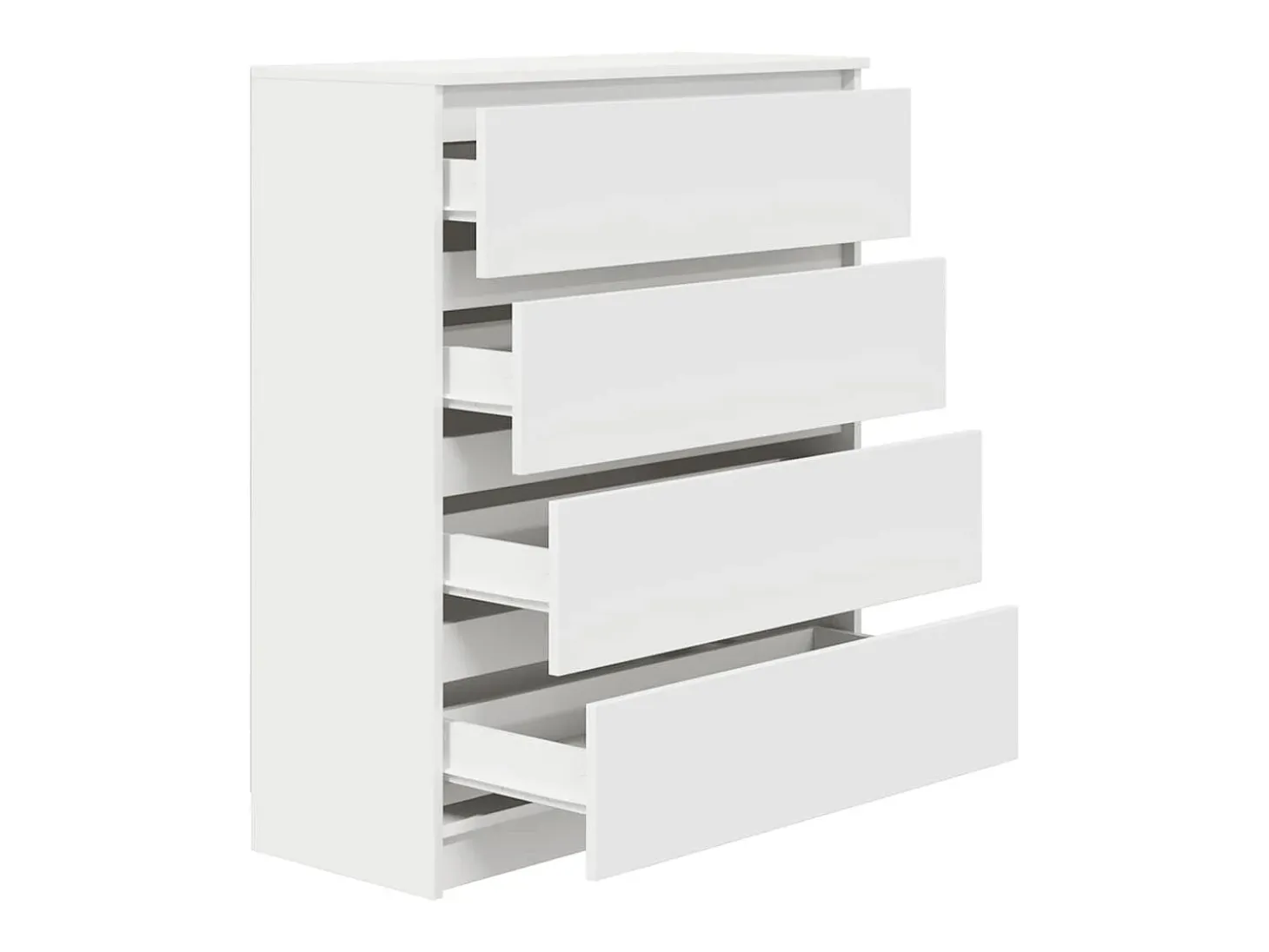 Aparador madera de ingeniería blanco 80x35x99 cm