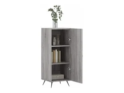 Aparador madera de ingeniería gris Sonoma 34,5x34x90 cm