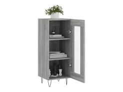 Aparador madera de ingeniería gris Sonoma 34,5x34x90 cm