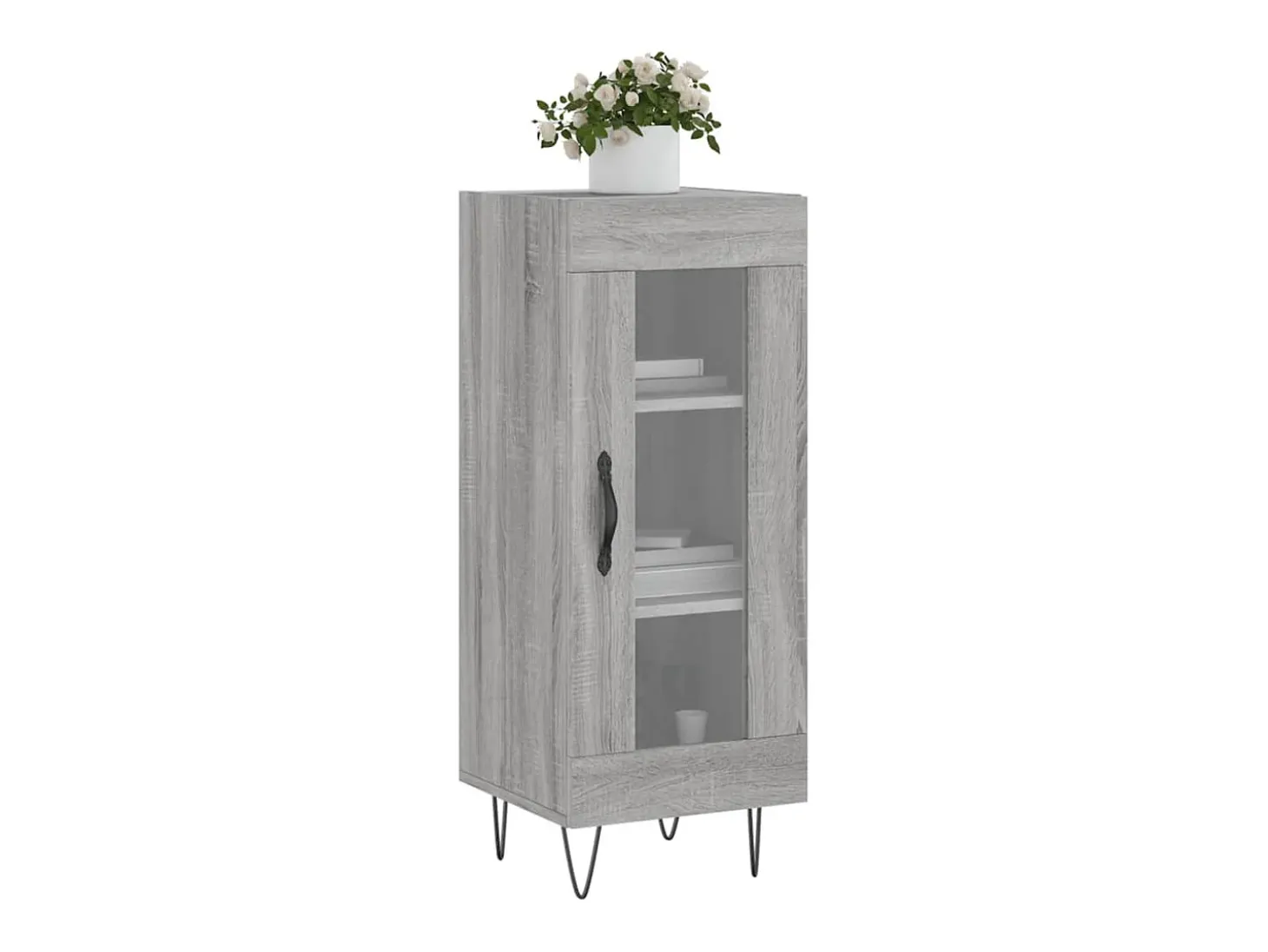 Aparador madera de ingeniería gris Sonoma 34,5x34x90 cm