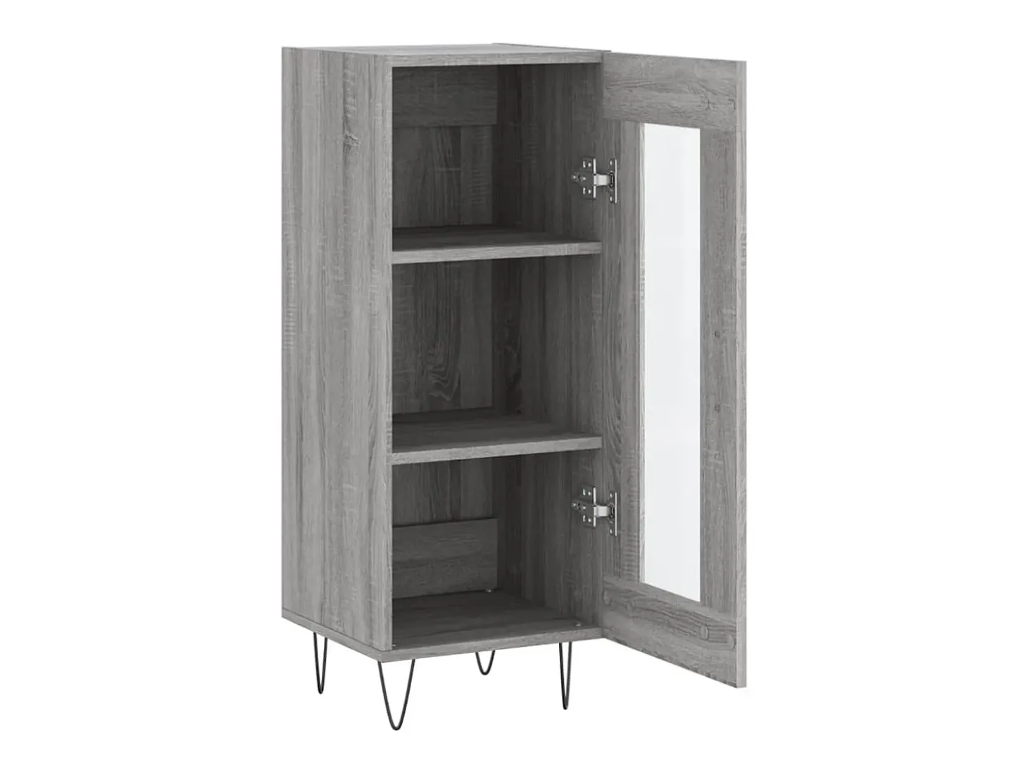 Aparador madera de ingeniería gris Sonoma 34,5x34x90 cm