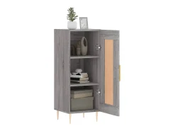 Aparador madera de ingeniería gris Sonoma 34,5x34x90 cm ES57859