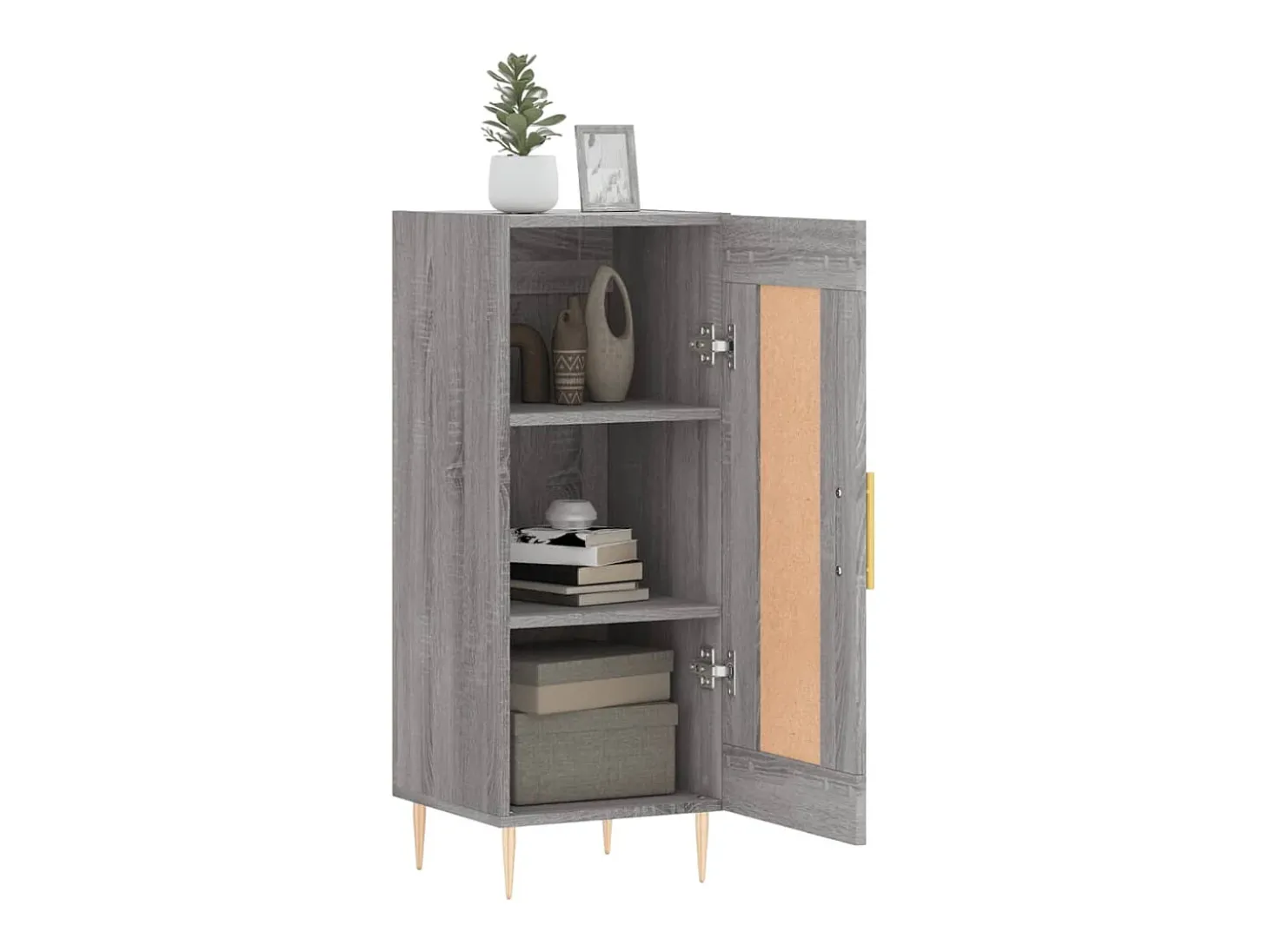 Aparador madera de ingeniería gris Sonoma 34,5x34x90 cm ES57859