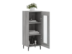 Aparador madera de ingeniería gris Sonoma 34,5x34x90 cm ES97259
