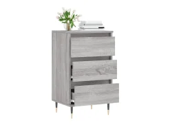 Aparador madera de ingeniería gris Sonoma 40x35x70 cm ES49677