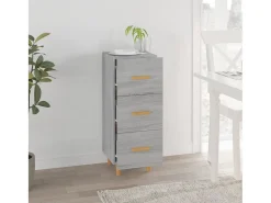 Aparador madera de ingeniería gris Sonoma 34,5x34x90 cm ES21861