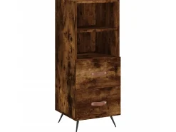 Aparador madera de ingeniería roble ahumado 34,5x34x90 cm ES62762