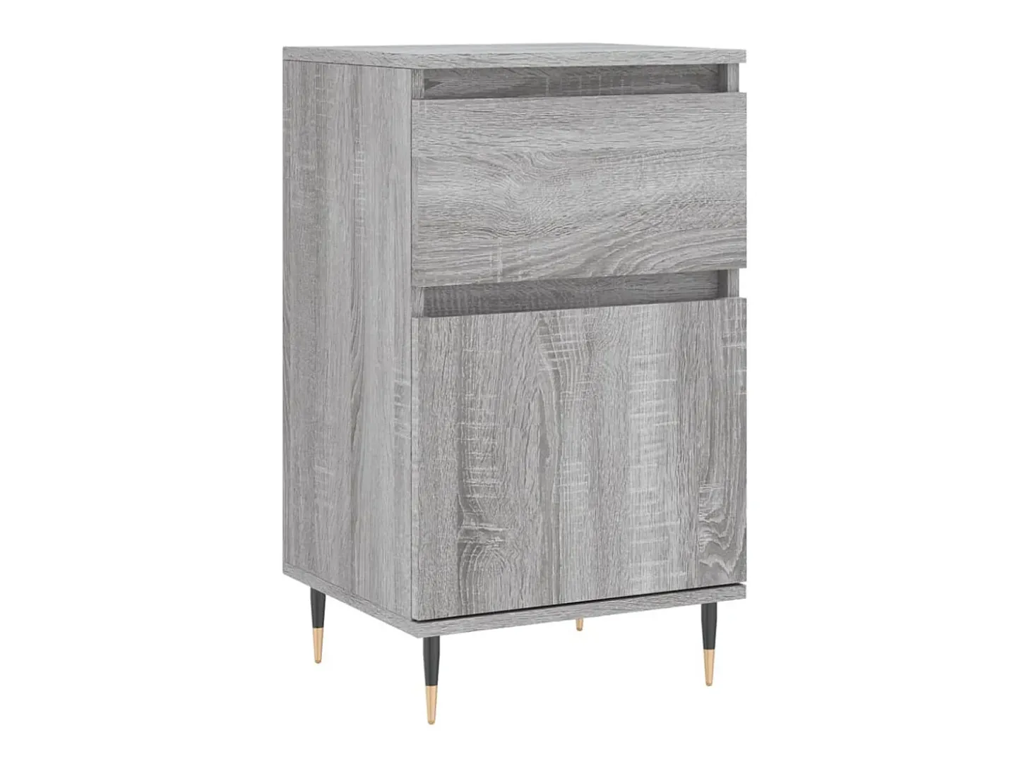 Aparador madera de ingeniería gris Sonoma 40x35x70 cm ES55608